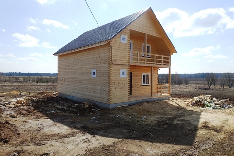 Новый дом из бруса 160 кв.м в жилой деревне в 82 км от МКАД