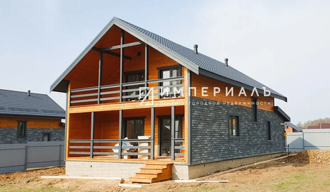 Современный дом из бруса с ТЁПЛЫМИ ПОЛАМИ в деревне Рязанцево!