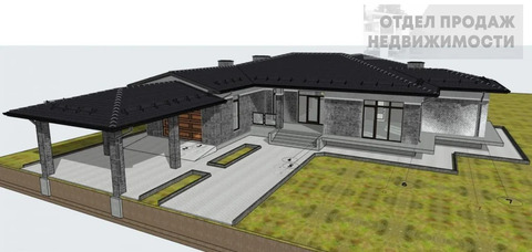 Участок с фундаментом