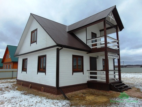 Новый брусовой дом с коммуникациями - 83 км от МКАД - дер.Грибаново
